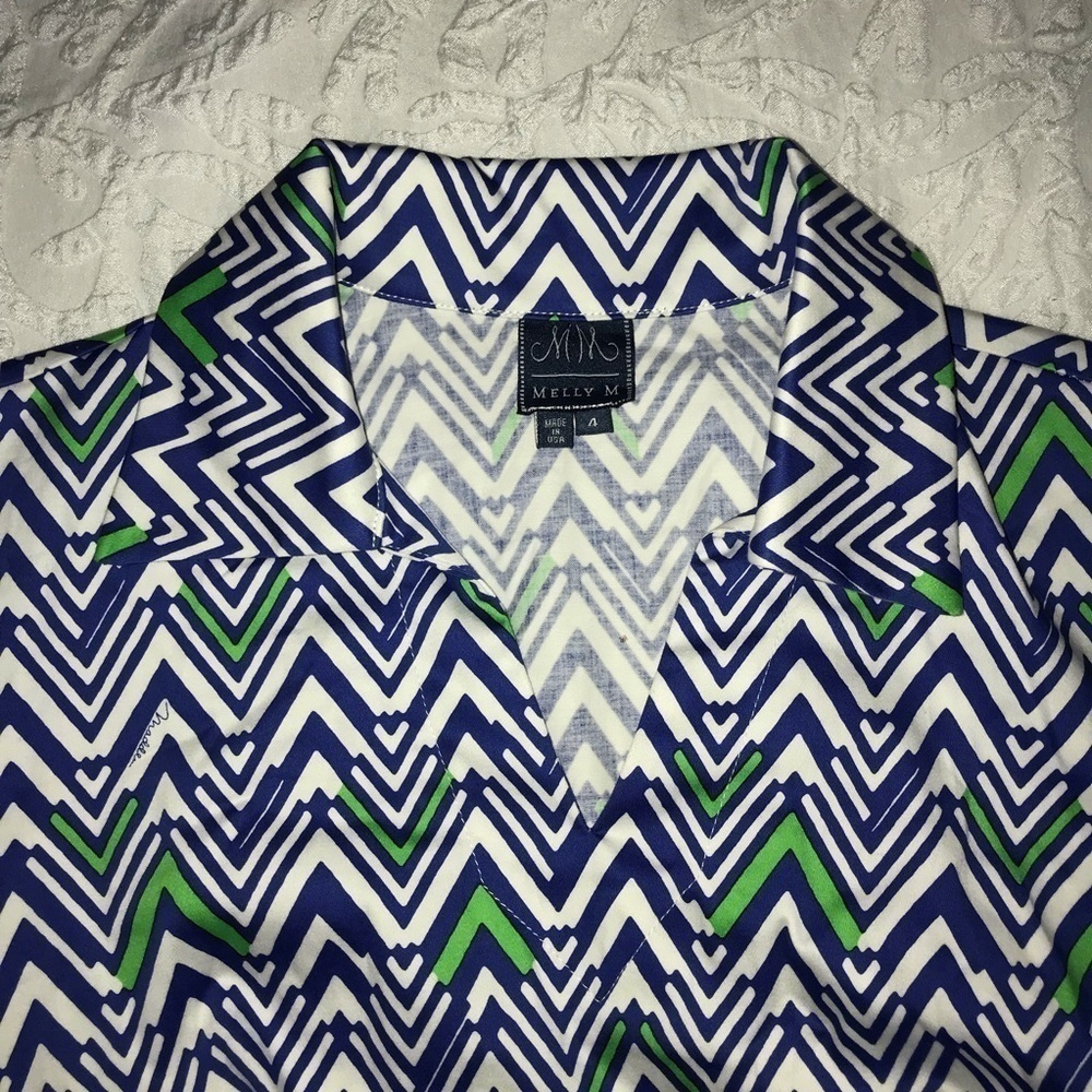 Melly M Lilly Blue Green Tunic Dress 4 - Picture 2 of 6